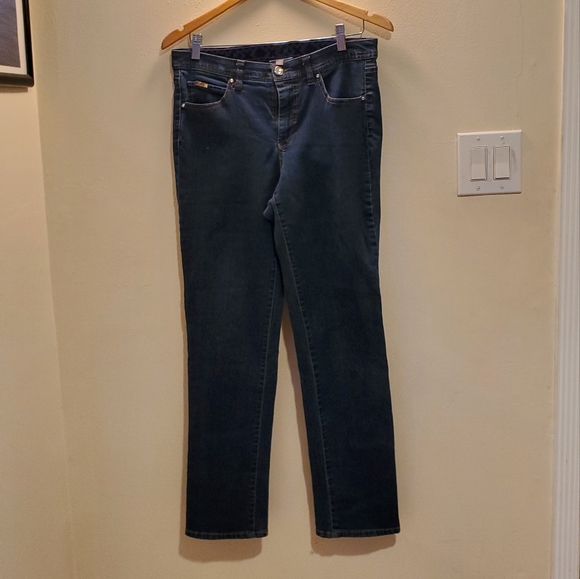 JM Collection Comfort Stretch Waist Straight leg Jeans size 8 - Picture 15 of 16